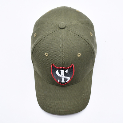 Custom Gorras Sportlieferant 6 Panel Grüne Baseballkappe Hochwertige 3d Stickerei Baseballhut