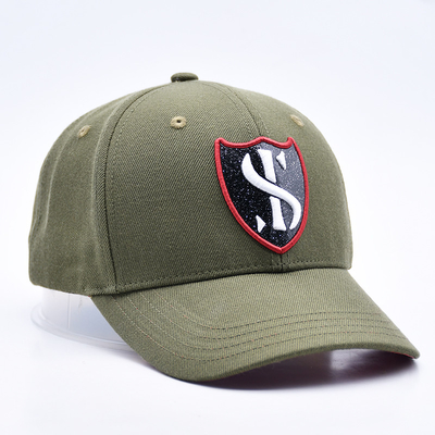 Custom Gorras Sportlieferant 6 Panel Grüne Baseballkappe Hochwertige 3d Stickerei Baseballhut