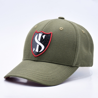 Custom Gorras Sportlieferant 6 Panel Grüne Baseballkappe Hochwertige 3d Stickerei Baseballhut