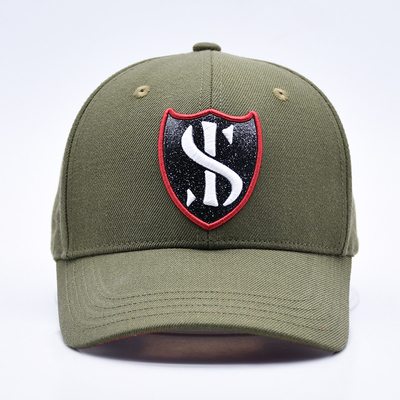 Custom Gorras Sportlieferant 6 Panel Grüne Baseballkappe Hochwertige 3d Stickerei Baseballhut