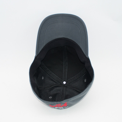 Großhandel 6 Panel Graue elastische Baseballmütze kundenspezifische Baseballmütze geschlossener Rücken