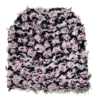 2024 New Hip Hop Balaclava Bedrängte Strickcaps Maske Frauen Außencamouflage Fleece Fussy Ski Balaclava Schürzen Frauen Männer Hut