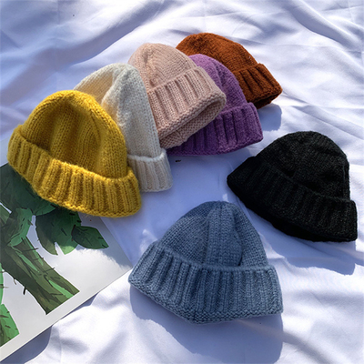Winter Strick Beanie Hüte Warme weiche Hüte Outdoor Sport Casual Stil Anpassungsbeanie