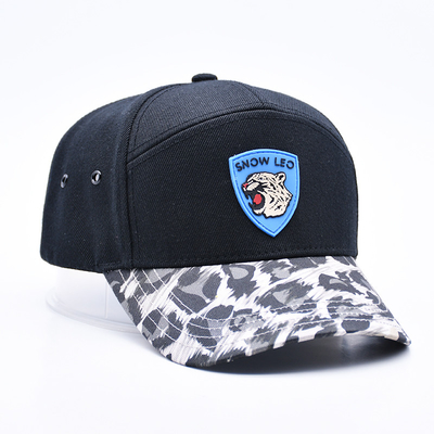 OEM Großhandel Kautschuk Patch Baseball Cap Custom Logo Stickerei 7 Panel Baseball Hut Hersteller