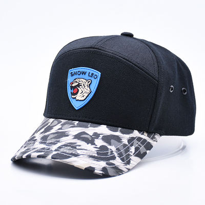 OEM Großhandel Kautschuk Patch Baseball Cap Custom Logo Stickerei 7 Panel Baseball Hut Hersteller