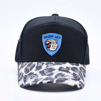 OEM Großhandel Kautschuk Patch Baseball Cap Custom Logo Stickerei 7 Panel Baseball Hut Hersteller