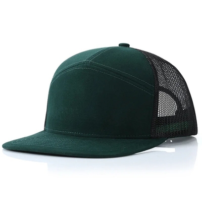 Custom Logo 7 Panels Kappe Großhandel Mesh Trucker Hüte