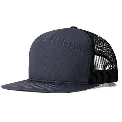 Custom Logo 7 Panels Kappe Großhandel Mesh Trucker Hüte