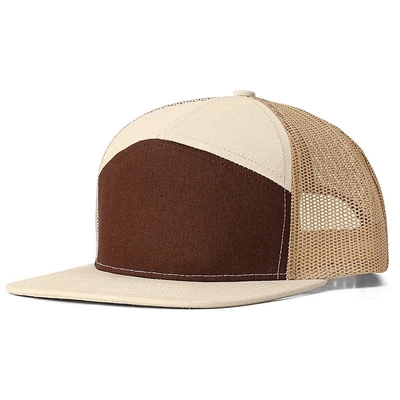 Custom Logo 7 Panels Kappe Großhandel Mesh Trucker Hüte