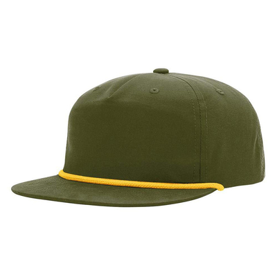 Hochwertige Flat Brim Hip Hop Hüte Custom Gorras 5 Fünf Panel Seil Richardson Snapback Cap Hut für Männer