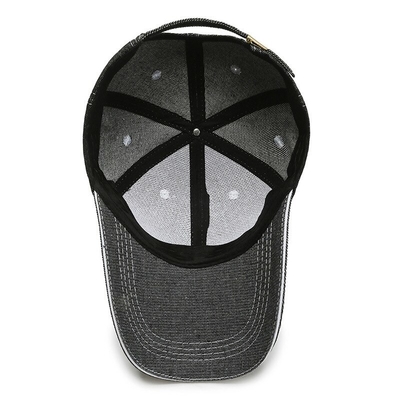 Verstärkte Nähte 6 Panel Baseballkappe mit hoher Krone und unstrukturiertem Design