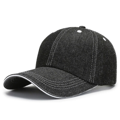 Verstärkte Nähte 6 Panel Baseballkappe mit hoher Krone und unstrukturiertem Design