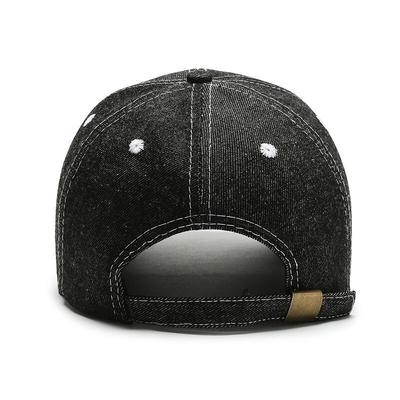 Verstärkte Nähte 6 Panel Baseballkappe mit hoher Krone und unstrukturiertem Design