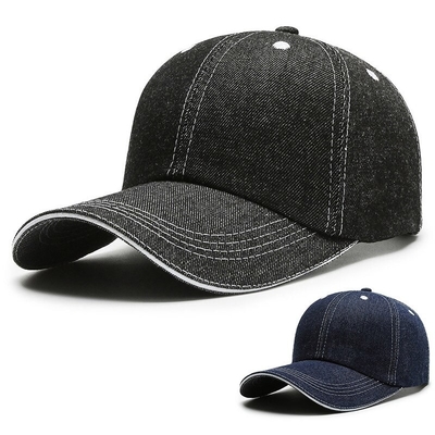 Verstärkte Nähte 6 Panel Baseballkappe mit hoher Krone und unstrukturiertem Design