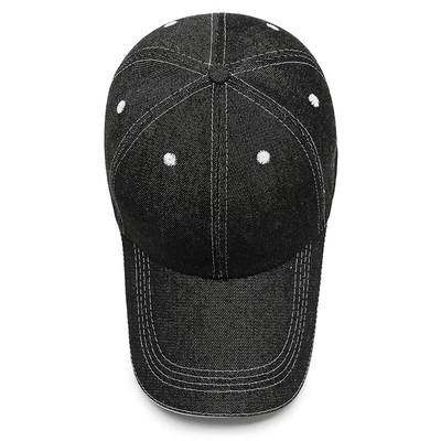 Verstärkte Nähte 6 Panel Baseballkappe mit hoher Krone und unstrukturiertem Design