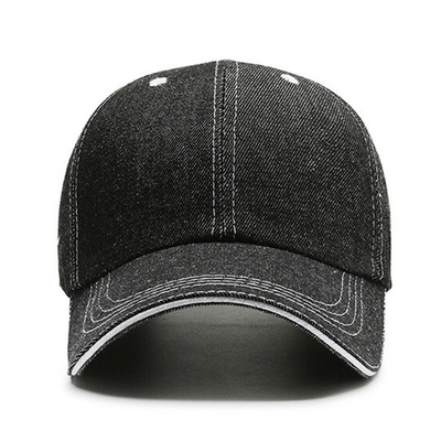 Verstärkte Nähte 6 Panel Baseballkappe mit hoher Krone und unstrukturiertem Design