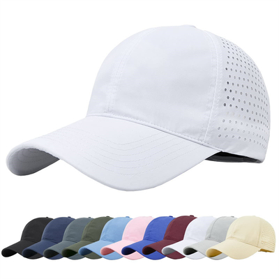 Hochwertige Baumwolle Polyester 6 Panel Sport schnell trockene Baseballkappe Trucker verstellbarer Snapback Baseballkappe