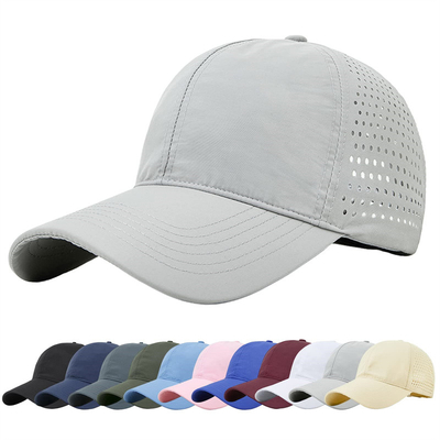 Hochwertige Baumwolle Polyester 6 Panel Sport schnell trockene Baseballkappe Trucker verstellbarer Snapback Baseballkappe