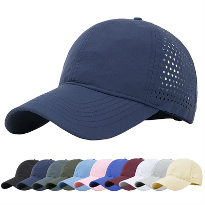 Hochwertige Baumwolle Polyester 6 Panel Sport schnell trockene Baseballkappe Trucker verstellbarer Snapback Baseballkappe