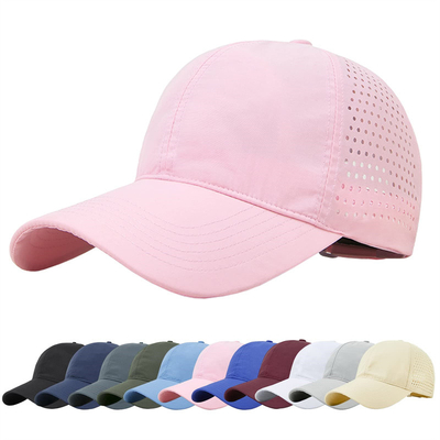 Hochwertige Baumwolle Polyester 6 Panel Sport schnell trockene Baseballkappe Trucker verstellbarer Snapback Baseballkappe