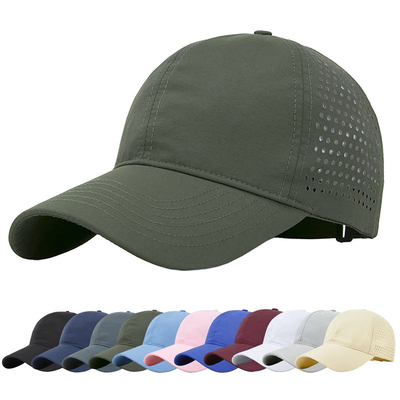 Hochwertige Baumwolle Polyester 6 Panel Sport schnell trockene Baseballkappe Trucker verstellbarer Snapback Baseballkappe