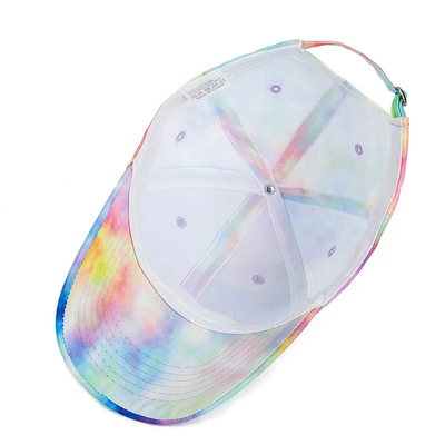 Custom Fashion Hip Hop 6 Panel Tie Dye Baseball Hut Kappe Hohe Krone Unregelmäßiger Druck Baseball Hüte