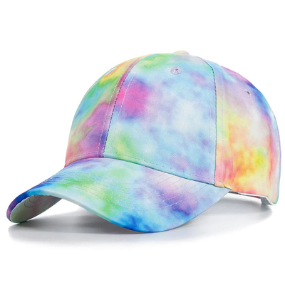 Custom Fashion Hip Hop 6 Panel Tie Dye Baseball Hut Kappe Hohe Krone Unregelmäßiger Druck Baseball Hüte