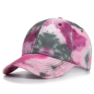 Custom Fashion Hip Hop 6 Panel Tie Dye Baseball Hut Kappe Hohe Krone Unregelmäßiger Druck Baseball Hüte