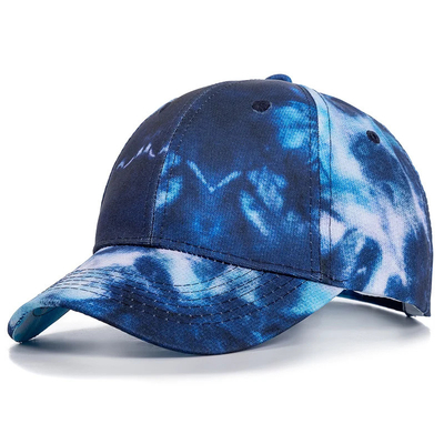 Custom Fashion Hip Hop 6 Panel Tie Dye Baseball Hut Kappe Hohe Krone Unregelmäßiger Druck Baseball Hüte