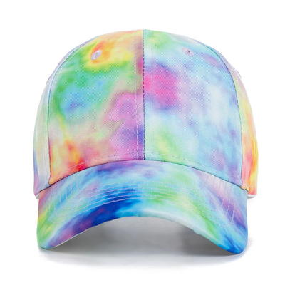 Custom Fashion Hip Hop 6 Panel Tie Dye Baseball Hut Kappe Hohe Krone Unregelmäßiger Druck Baseball Hüte