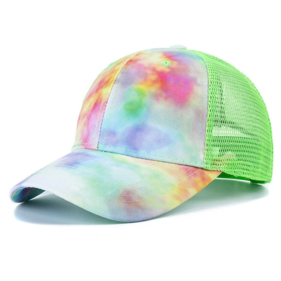 Custom Fashion Hip Hop 6 Panel Tie Dye Baseball Hut Kappe Hohe Krone Unregelmäßiger Druck Baseball Hüte
