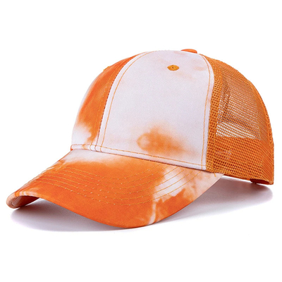 Custom Fashion Hip Hop 6 Panel Tie Dye Baseball Hut Kappe Hohe Krone Unregelmäßiger Druck Baseball Hüte