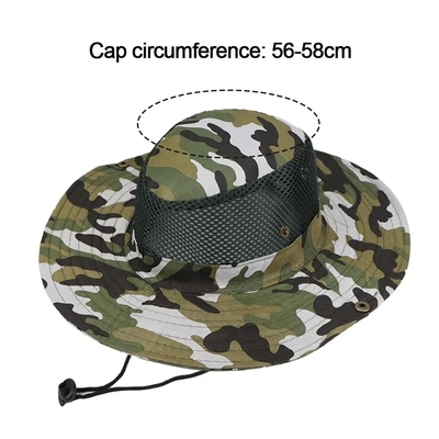 Outdoor Camo Tarnung Fischer Eimer Hut mit benutzerdefiniertem Logo Jagd Wandern Eimer Hut