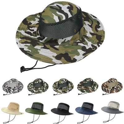 Outdoor Camo Tarnung Fischer Eimer Hut mit benutzerdefiniertem Logo Jagd Wandern Eimer Hut