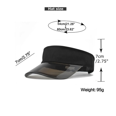 Außen-Sonnenhütte-Hut-Visor kundenspezifisches Logo Sommer-Sonnenhütte-Visor-Hut-Transparente-Visor-Kappe