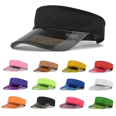 Sommer Sonnenhut Golf Transparent Visor Caps Custom Sonnenschirm Anti-Uv Schutz Leere Spitze Visor Cap