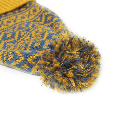 Wintermarke Frauen Pelz Pom Pom Pom Kappe Mädchens Strickmütze Kappe Dicke Frauen Skullies Mütze