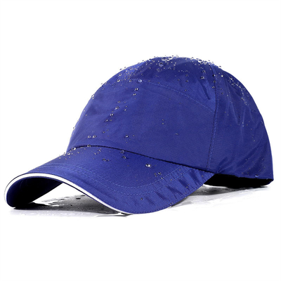 Schwarze, leere, wasserdichte Baseballkappe, verstellbare Buckel, schnell trocknen, bis 50+ Sport Baseball-Hüte