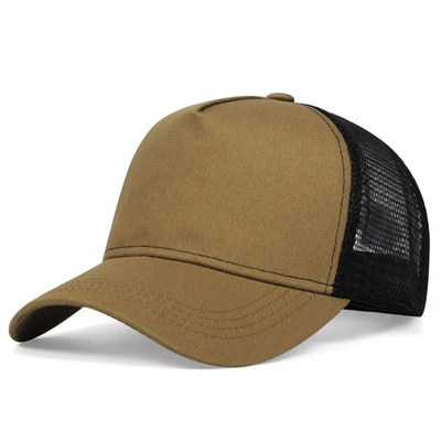 High-Qualität 5-Panel-Trucker-Hüte Großhandel gekrümmte Maschenkante Trucker-Kappe