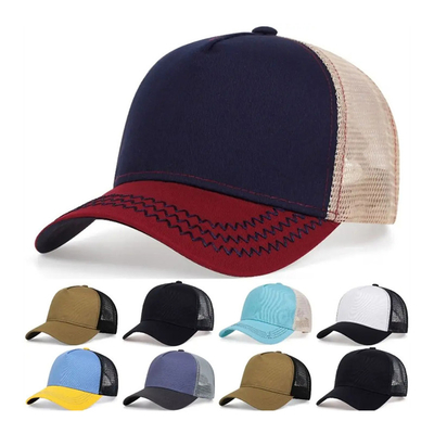 High-Qualität 5-Panel-Trucker-Hüte Großhandel gekrümmte Maschenkante Trucker-Kappe
