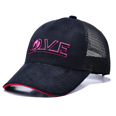 Sandwich geschwungener Rand 5 Panel Samt Trucker Hut Großhandel Gorra Trucker Cap Custom Logo