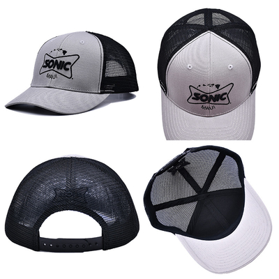 Großhandel Snapback Trucker Hut 6 Panel Mesh Hüte 3d Stickerei Custom Trucker Cap