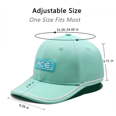 OEM Custom Ace Gummi Patch Pvc Logo Baseball Cap 6 Panel Sport Hüte Gorras