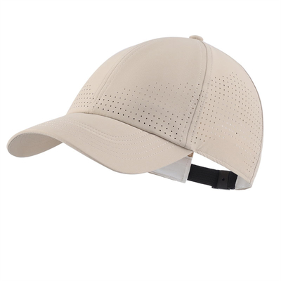 Großhandel Custom 6 Panel Unisex Laserperforierter Wasserdichtes Baseball Golf Cap Hut Mesh Sport Hüte