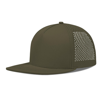 Schnelle Trockene Laser Golf Performance Snapback Hut Perforierte Flachkante
