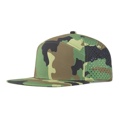 Maßgeschneiderte Snapback-Kappe Verstellbare Leistung Laser-Schnitt-Loch Perforierter Snapback-Kappe
