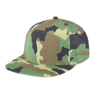Maßgeschneiderte Snapback-Kappe Verstellbare Leistung Laser-Schnitt-Loch Perforierter Snapback-Kappe