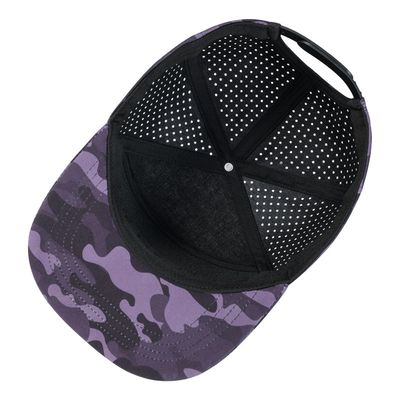 Maßgeschneiderte Snapback-Kappe Verstellbare Leistung Laser-Schnitt-Loch Perforierter Snapback-Kappe