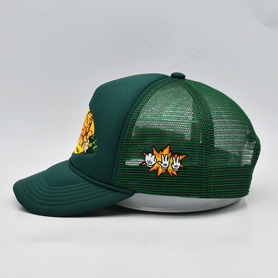 Besonderes Stickerei 5 Panel Schaum Trucker Kappen Hochwertige Seil Trucker Kappe mit Logo