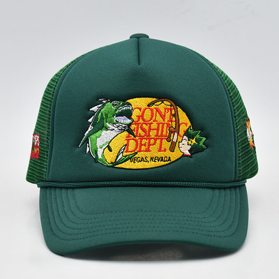 Besonderes Stickerei 5 Panel Schaum Trucker Kappen Hochwertige Seil Trucker Kappe mit Logo